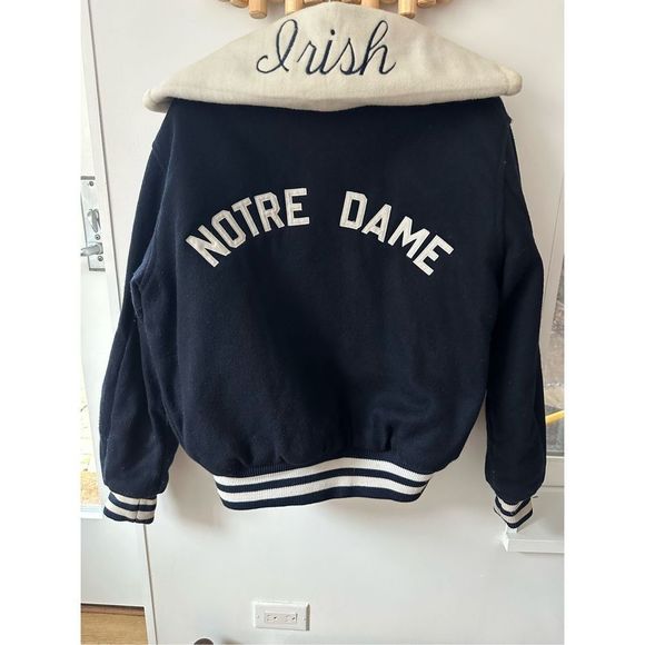Vintage Jackets & Blazers - vintage 1980s Notre Dame Wool Varsity Jacket